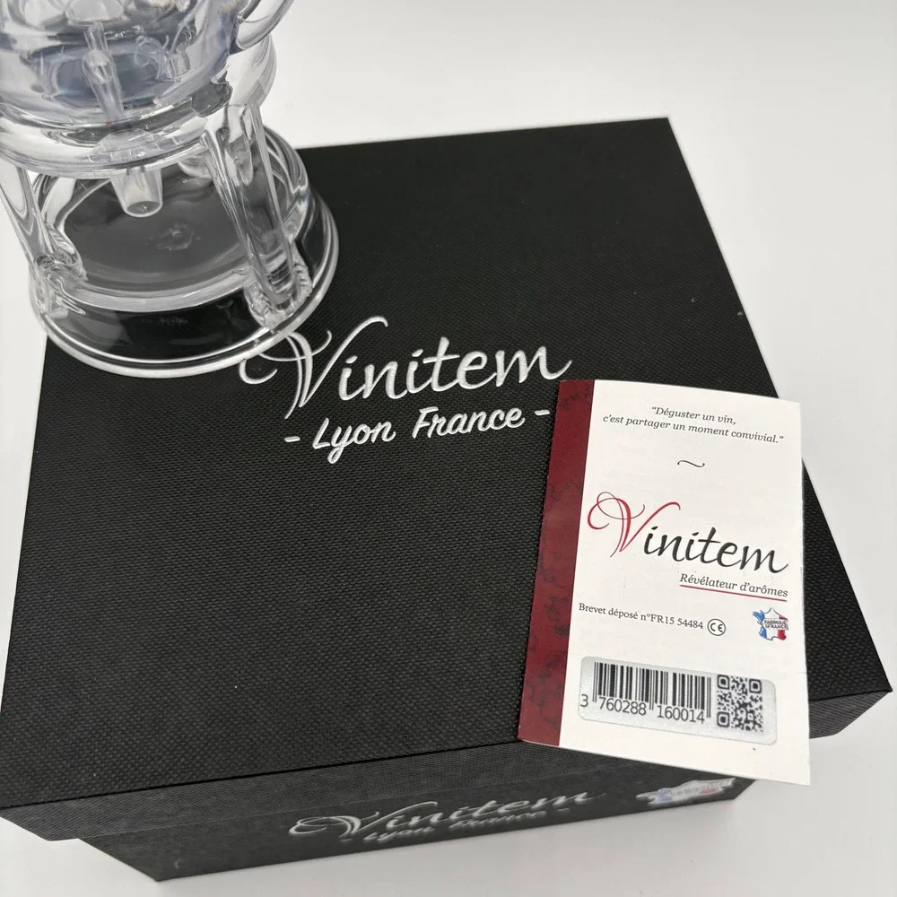 Vinitem Lyon France Wine Aerator Set Amphora Design Crystalline Polymer NiB‎